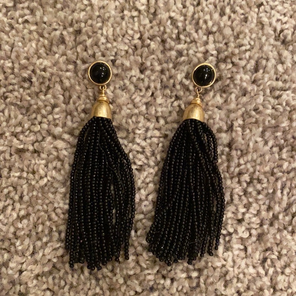 Stella & Dot Beaded Tassel Earrings